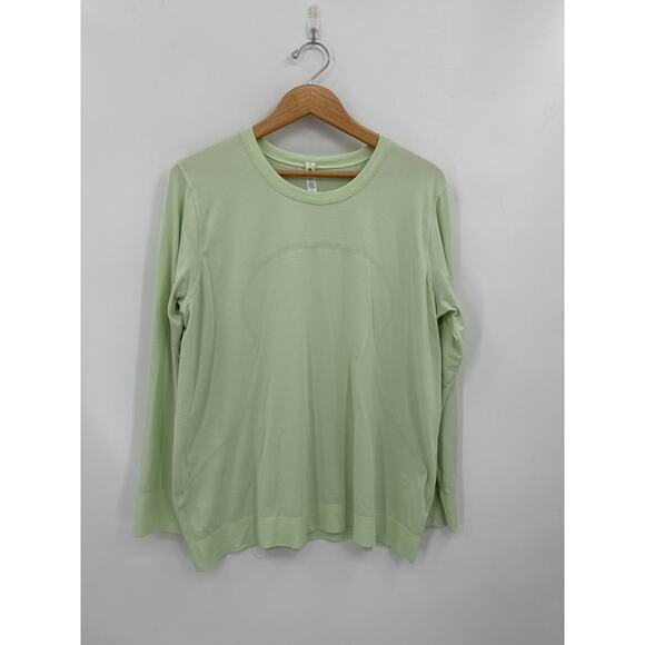 Lululemon Swiftly Relaxed Long-Sleeve Shirt Kohlrabi Green Size 14 - Picture 2 of 5
